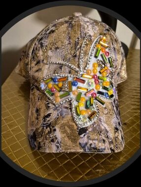 NWTS Boutique Bling Butterfly Applique Baseball Cap w/Rhinestones